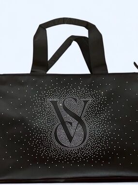 Victoria's Secret Black Tote with Crystal VS Logo